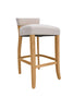 2x Bar Stools Upholstered High Chairs Kitchen Island Stools Breakfast Wood Legs