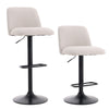 2X Linen Bar Stools Kitchen Counter Island Breakfast Dining Chairs Padded Seat