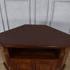 Mahogany Corner TV unit with flutted columns and Single Shelf , 2 Doors