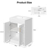 Freestanding Vanity Unit Basin Sink Bathroom Storage Cabinet Gloss White 600mm