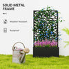 Outsunny Metal Raised Garden Bed with Trellis, Outdoor Elevated Planter Box