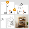 Rattan Shoe Storage Cabinet & 2 Flip Drawers Wooden Shoe Organiser for Hallway