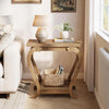 Modern Side End Table, 2-Tier Rustic Wooden Besides Sofa Table for Small Spaces