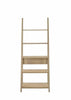 Ladder Bookcase Shelving Unit Ladder Shelf 5 Tier Display Storage Stand Oak