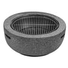 MgO Fire Pit, Round with BBQ Grill, Ø60cm - Dark Grey