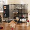 YITAHOME Large Cat Cage with Storage Cube, DIY Indoor Catio Enclosure Metal Play