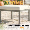 3 Piece Garden Dining Set, 3 Seater Outdoor Patio Furniture, Grey