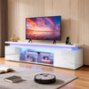 185cm High Gloss TV Stand Cabinet with Power Outlets & RGB LED Light & 2 Dmiqerl