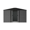 10x6FT Garden Shed Metal Apex Roof Outdoor Storage XL House With Free Foundation
