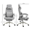 Home Office Chair Reclining Computer Chair w/ Lumbar Support Grey