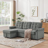 3 Seater Sofa Bed Corner Couch Sectional Settee Sleep Reversible Storage Chaise