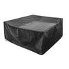 8 Seater Black Garden Corner Sofa Set with Rope Effect with Matching Dini FTR211