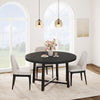 47In Round Dining Table,Kitchen Table for 4 to 6 People with Sturdy Metal Frame