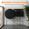 3PCS Dining Table Set Metal Table 2 Chairs Compact Space Saving Kitchen Bistro