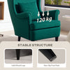 Wingback Chair, Modern Accent Chair for Living Room Bedroom, Green