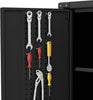 72"Garage Tool Cabinet Metal Storage Cabinet &Wheels,Lockable &4Shelves Workshop