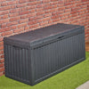 350 Litre Outdoor Storage Box Garden Patio Plastic Chest Lid Container Multibox