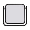Coffee Table Square Nest of Tables Side Table with Metal Frame Legs & Glass Top