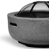 MgO Fire Pit, Round with BBQ Grill, Ø60cm - Dark Grey