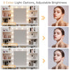 Dressing Table With 8 Shelves & LED Mirror Set Makeup Desk Vanity Table Dvrxxpoo