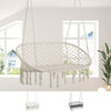 Hanging Hammock Swing Chair Cotton Rope Porch Swing for Indoor Outdoor Patio