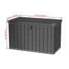 XLarge Outdoor Storage Box Metal Chest Cushion Shed Garden Patio Container 400L
