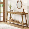 70.9'' Console Table for Entryway, 2-Tier Narrow Wood Sofa Table Behind Couch