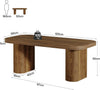 120cm Rectangle Coffee Table Wood Center Low Cocktail Tea Table for Living Room