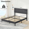 King Size Linen Fabric Bed Frame-Grey