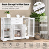 Kitchen Buffet Server Sideboard Wooden Storage Cupboard Cabinet-White