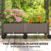 Raised Garden Bed with Arch Trellis, Raised Bed for Garden on Wheels