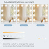 White Dressing Table with LED Lights Mirror Stool Drawers Vanity Makeup Desk Set