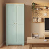 HOMCOM 172cm Wooden Storage Cabinet Cupboard With 4 Shelves Light Green