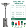 Gas Patio Heater 13kW Commercial & Domestic Use - Stainless Steel