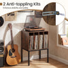 Record Player Stand Turntable Stand with Vinyl Storage Shelves Brown