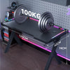 RGB Gaming Desk Ergonomic Workstation with Carbon Fiber Top, Cup Holder & Hook