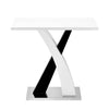 Axara High Gloss Bar Table Rectangular In White And Black