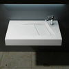 Bathroom Wash Basin Vanity Stone Resin Wall Hung Countertop Rectangle 800mm