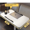 Height Adjustable Mobile Over Bed Table Hospital Overbed Aid Chair Laptop Tray