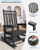 Modern HDPE Rocking Chair High Back Ergonomic Outdoor Rocker Patio Furniture