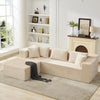 Boneless Couch Compressed Boneless Sofa L-Shap Modular Sectional w/ Left Chaise