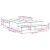 Storage Bed Frame Grey Sonoma 150 cm Engineered Wood