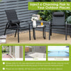 3PCS Patio Bistro Set Coffee Table and 2 Chair Conversation Furniture Black