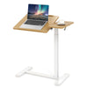 Mobile Over Bed Desk Height Adjustable Standing Laptop Cart-Natural