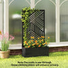 Outsunny Metal Garden Bed for Garden with Trellis, Raised Garden Bed