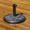 Cast Iron Round Umbrella Parasol Base Stand Patio Outdoor Garden Heavy 9kg