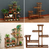 5 Tiers Wooden Plant Flower Display Holder Stand Shelf Storage Rack In/Outdoor