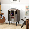 Record Player Stand Vinyl Record Storage Turntable Stand with 4 Open Shelves