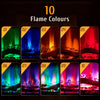 Electric Fireplace Wall Mounted Heater Flames Logs Remote Timer Adjustable Heat