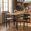 Brown 3 Pcs Dining Table Set for 2 with Cushioned Chair,Square Kitchen Table Set